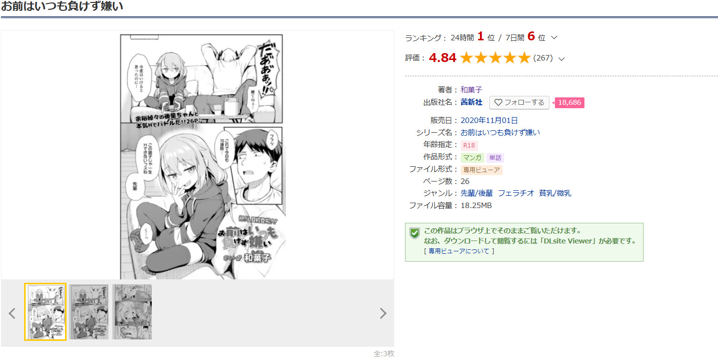 お前はいつも負けず嫌いDLsite