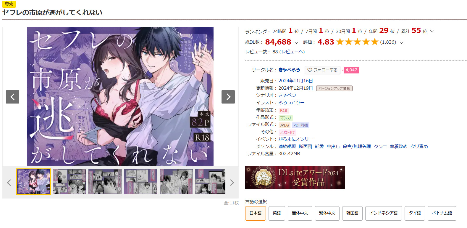 セフレの市原が逃がしてくれないDLsite